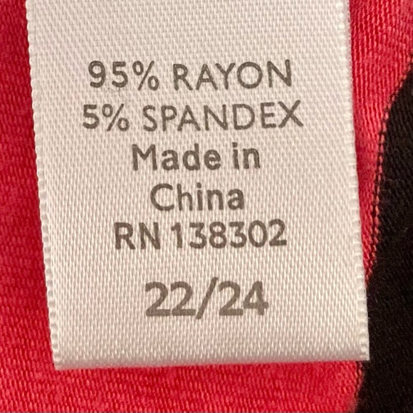 Avenue Blue White & Pink Striped Lightweight Stretchy Tunic Top Size 22/24 - Picture 9 of 10